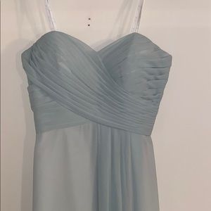 Camille pa vie mint green chiffon bridesmaid dress